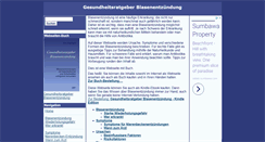 Desktop Screenshot of gesundheitsratgeber-blasenentzuendung.de